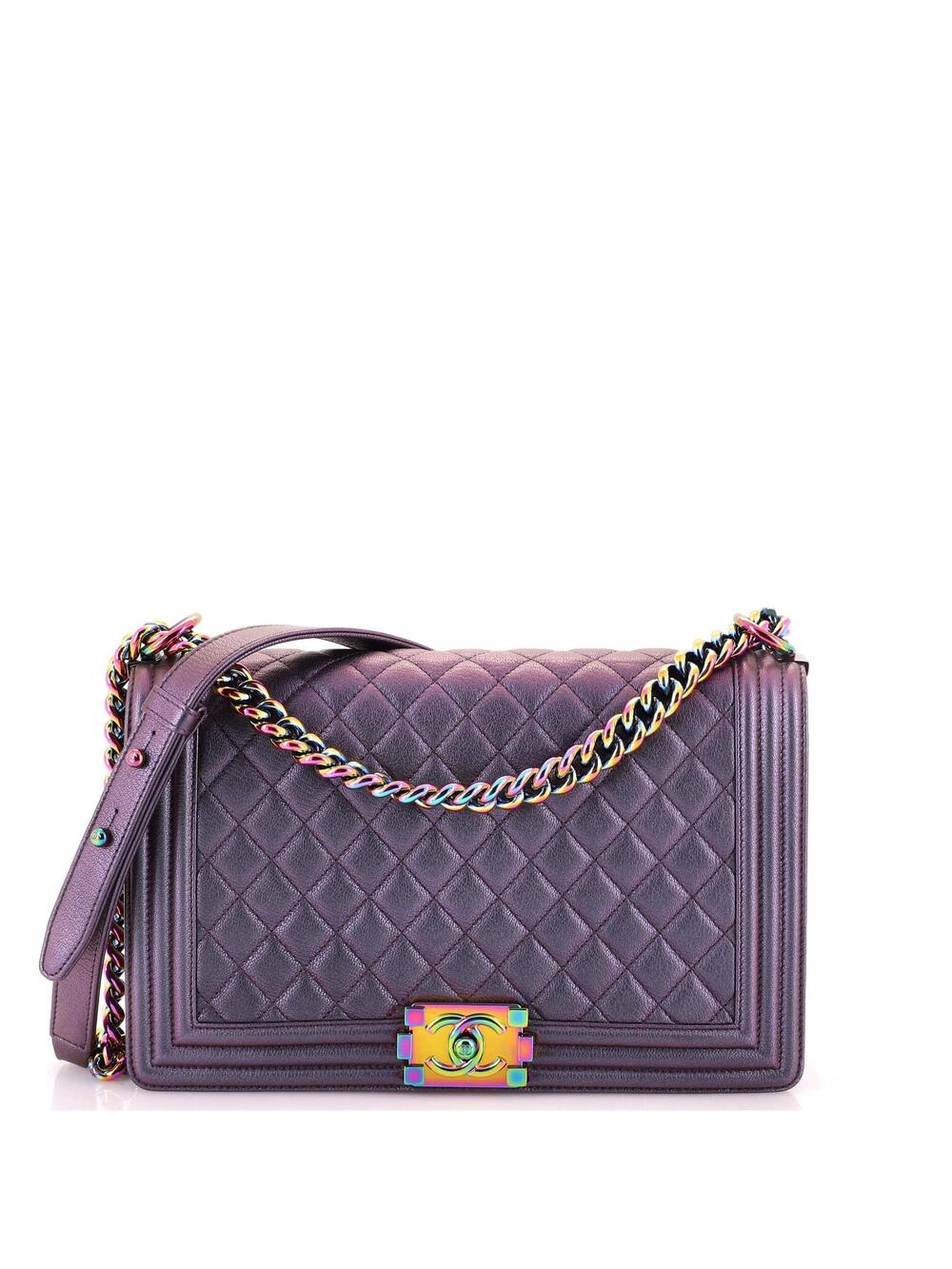 Chanel Boy Flap Bag Quilted Iridescent #303883C40B